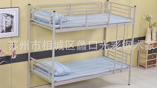 上下铺铁架床员工床 工厂员工宿舍高低床 铁床双层高低铺厂家