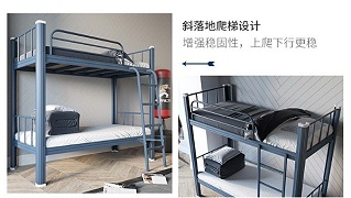 厂家定制学校上下铺床宿舍双层床员工高低铺工人铁架床铁床上下铺
