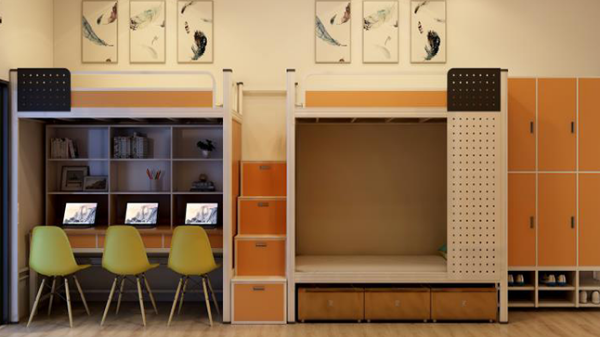 光彩家具用心打造以人为主，以环境为辅的学生公寓组合床