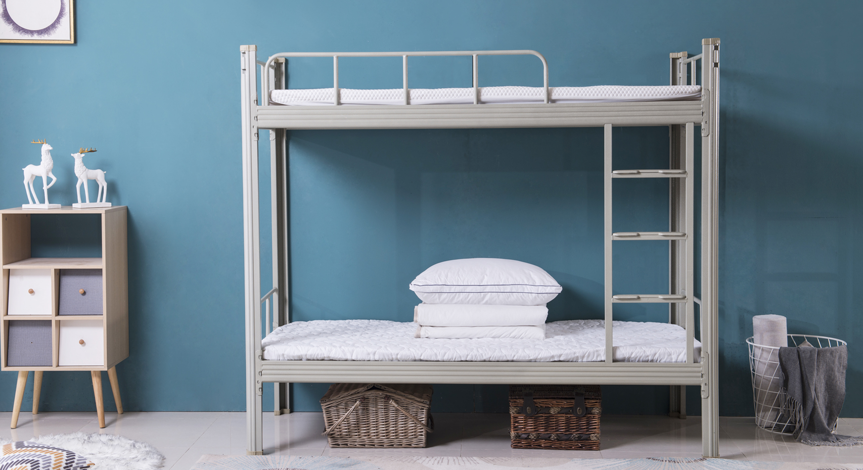 铁床双人床1.5米欧式铁艺床单人床公寓铁架床出租房床现代简约-阿里巴巴